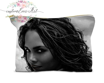 

Halle Berry cosmetic bag personalized small makeup bag funny makeup organizer toiletry bag zipper pouch