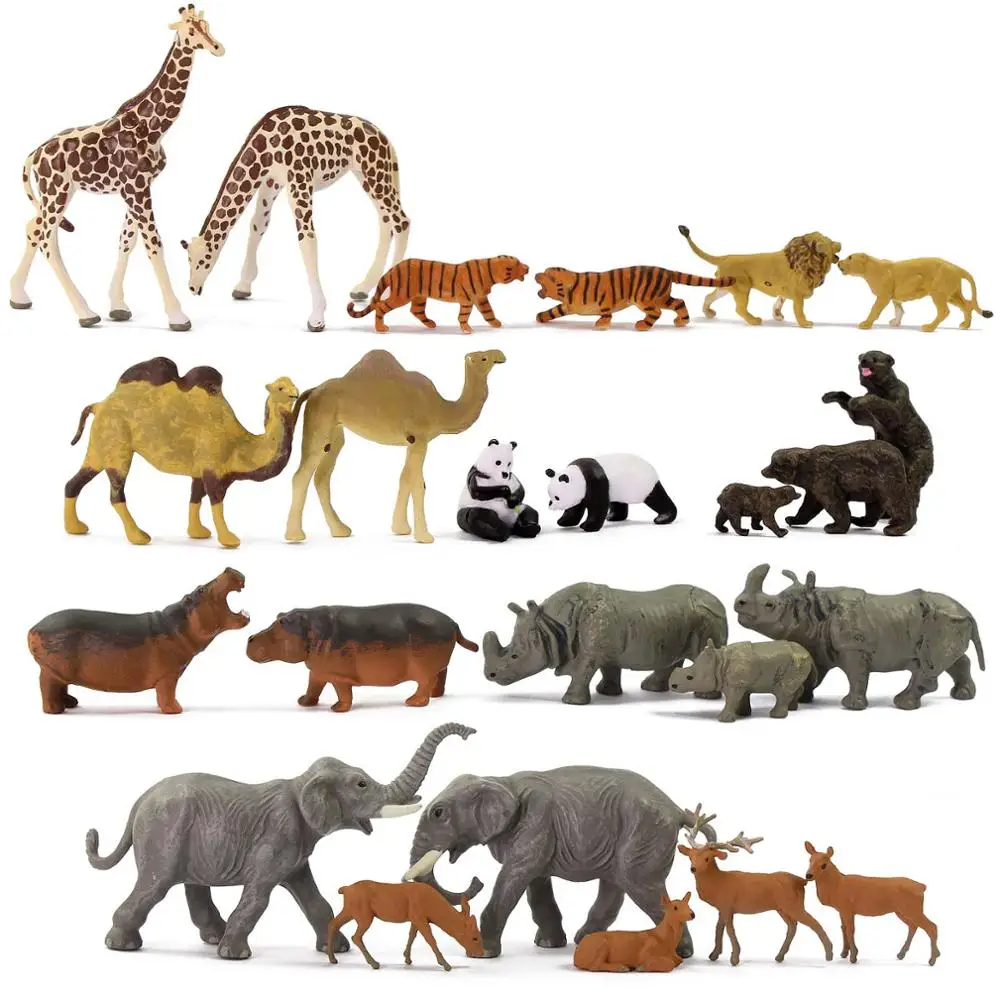 EvemodelHOScale187WellPaintedPVCWildAnimalsElephantCamel