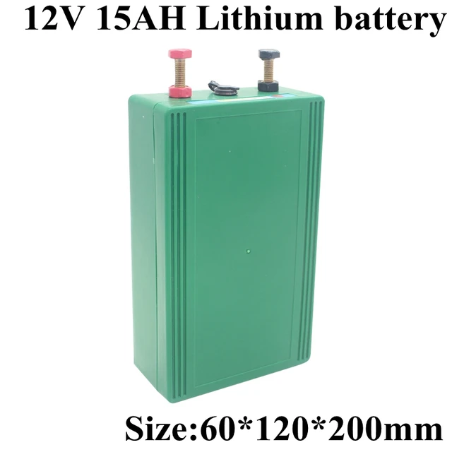 Lithium 12V 15ah Li Ion Lithium Battery with 12A BMS for Fishing Reel  Fishing Light Power Supply Fishing Gear + 12.6V 2A Charger