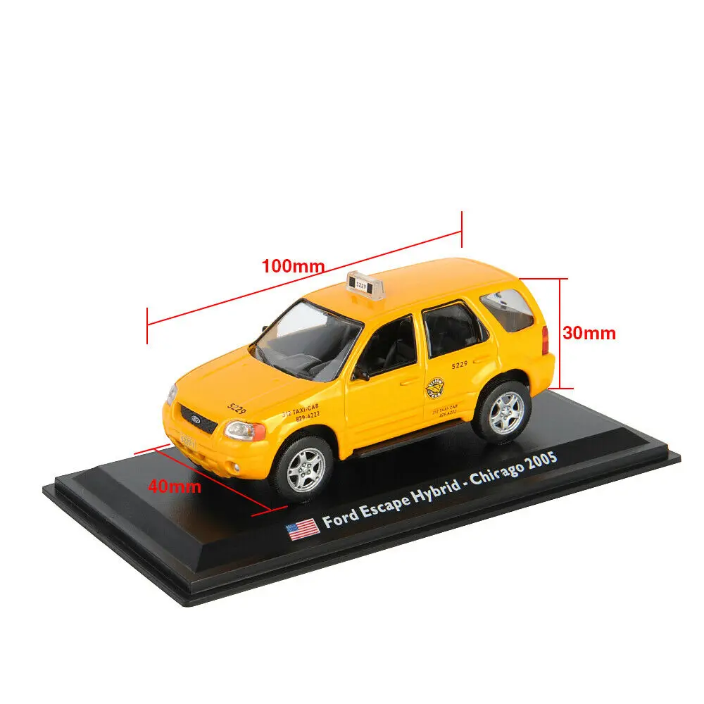 Игрушки для детей 1/43 Ford такси автомобиль побега гибрид 2005 литье под давлением модельные игрушки, коллекционные ЖЕЛТЫЕ модели автомобиля игрушки недорогие детские игрушки