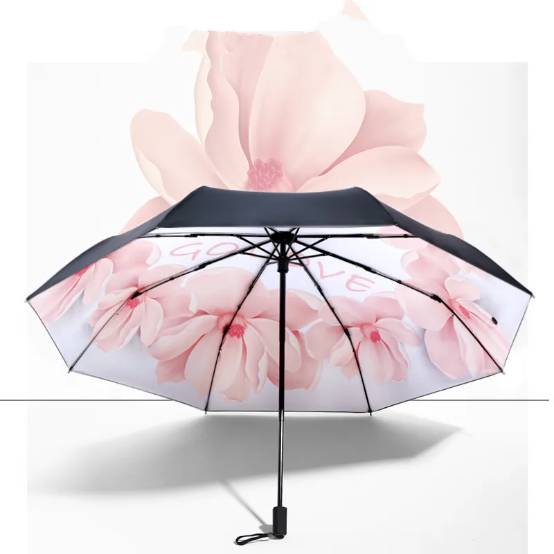 Анти УФ мини цветок зонтик Ветрозащитный складной солнечный и дождливый мужчины и женщины Романтический зонты для девочки подарок