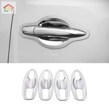 

Car Body Styling Cover Detector Trim ABS Chrome External Door Bowl Stick Lamp Frame Armrest 8pcs For Nissan Terra 2018 2019 2020