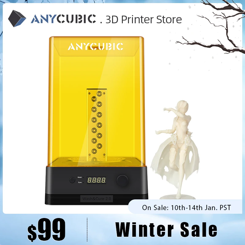 3D-принтер ANYCUBIC Wash and аппарат для лечения 2 0 в 1 УФ-отверждение смолы моделей Photon