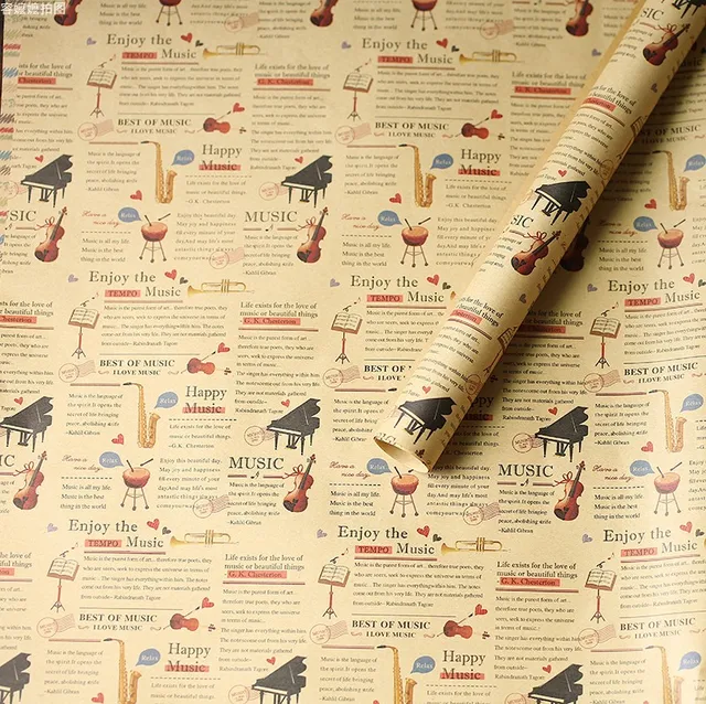 50*70cm Thicken Nostalgic Old English Newspaper European Vintage Style for Photo Props Ornaments Food Photography Background Mat Musical instrument