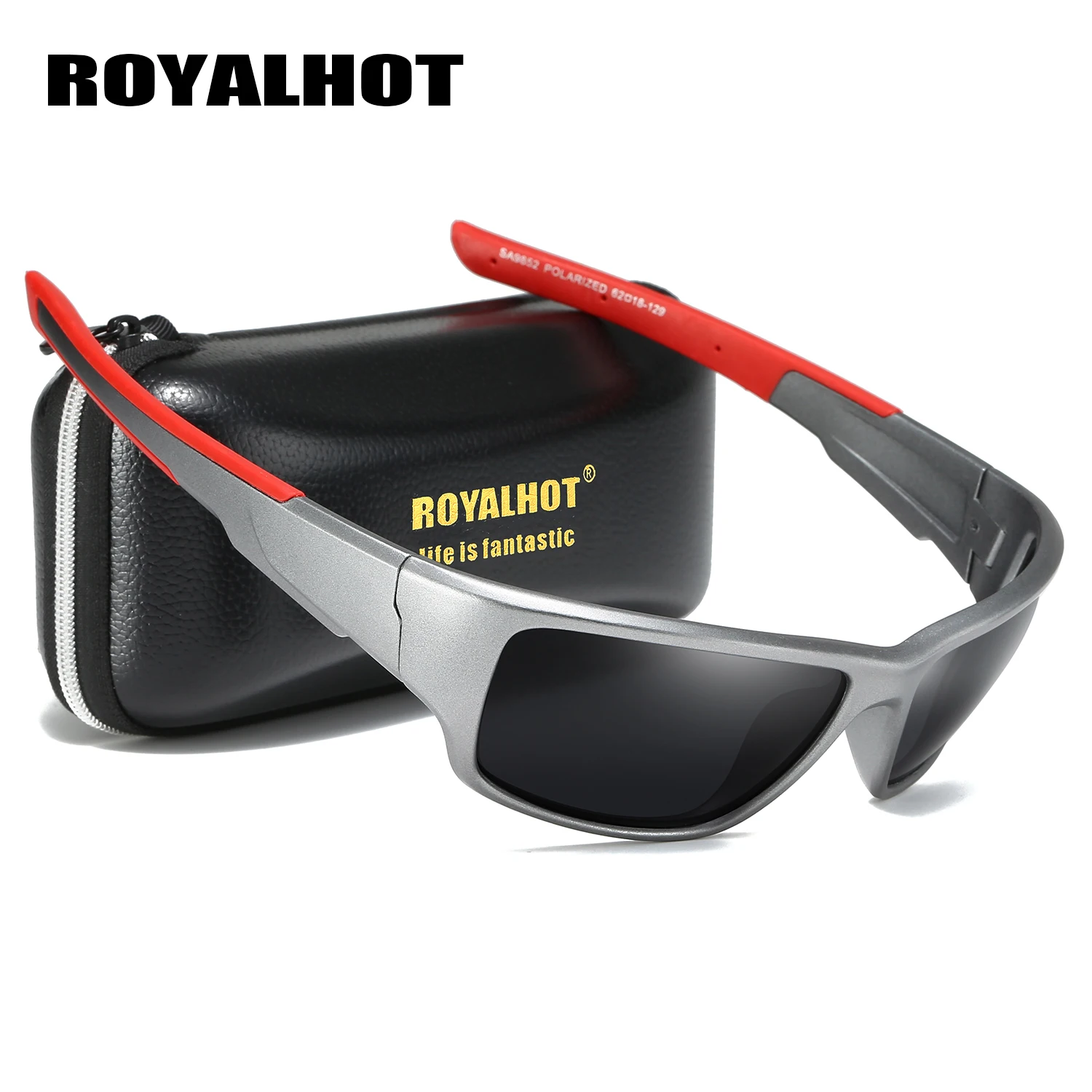 RoyalHot, мужские, женские, поляризационные, квадратная оправа, спортивные солнцезащитные очки, Ретро стиль, солнцезащитные очки, 900194