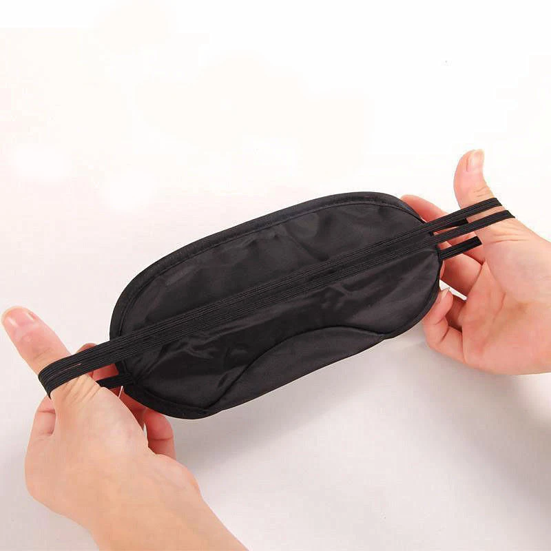 Portable Black Sleep Mask for Women Men Soft Portable Sleeping Eye Mask Eyeshade Cover Shade Eye Patch Blindfold Travel Eyepatch 2