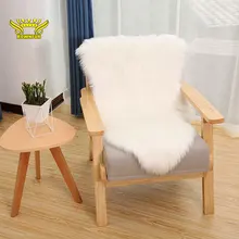 ROWNFUR мех искусственный овчина ковер области длинная шерсть моющаяся для гостиной Детская мягкая пушистая сплошной мат 5 цветов