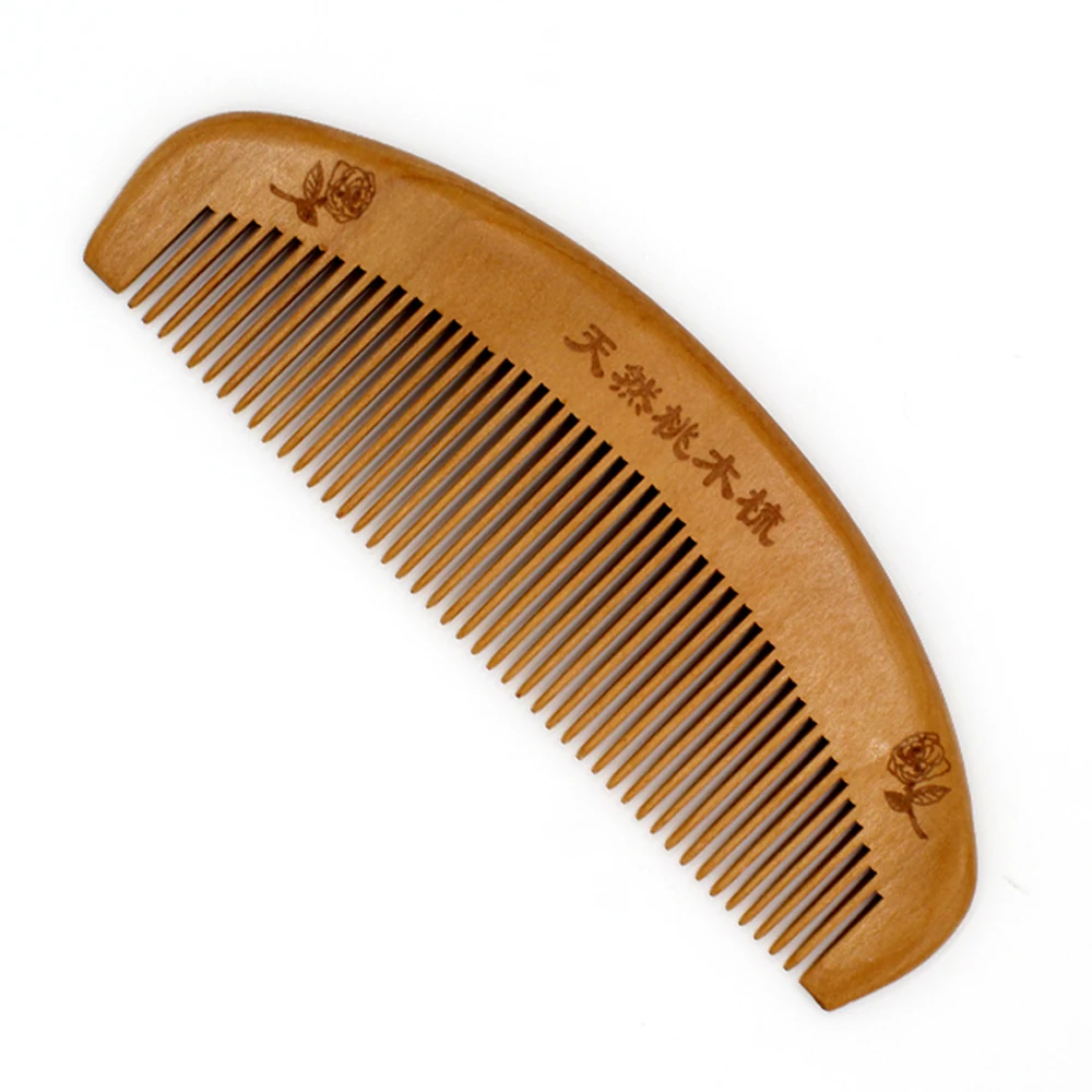 

Factory Direct Comb Natural Healthy Peach Wooden Comb Exquisite Gift Wooden Comb Anti-Static Comb Wholesale