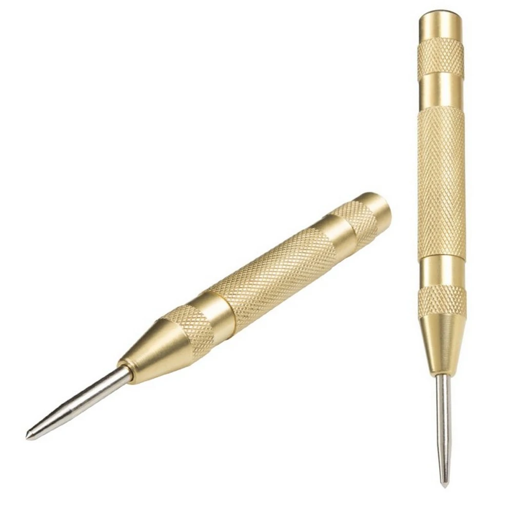 

Automatic Center Punch Woodwork Tool Spring Loaded Marking Starting Holes Tool Wood Press Dent Marker Locator Hole Drill Bits