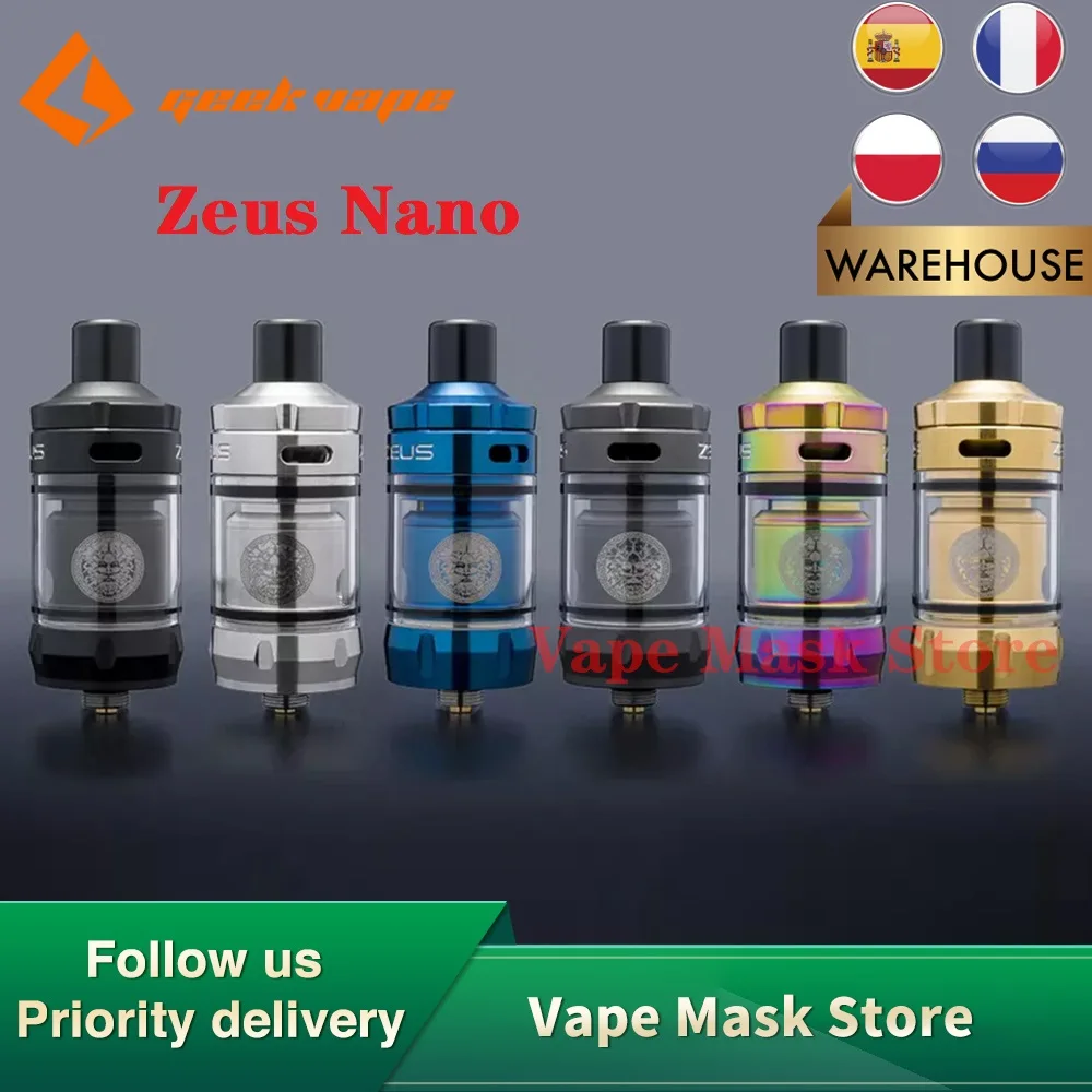 Original GeekVape Zeus Nano Tank 3.5ml/2ml Capacity & 0.4 /0.6ohm Coil
