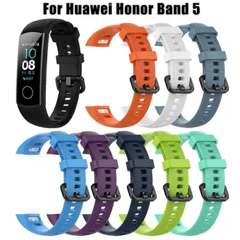 

Sports Silicone Strap For Huawei Honor Band 5 Smart Sport Bracelet Strap For Huawei Honor Band 5 Replacement Wristband Strap