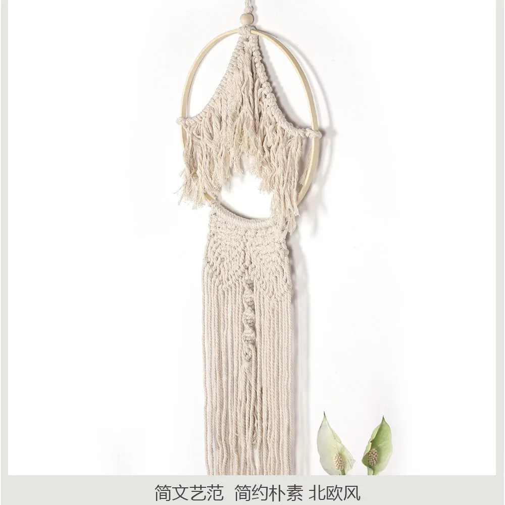 New Style Bamboo Weaving Tassels Tapestry Home Wall Decorations Pendant Wall Balcony Decoration Nordic MS7301