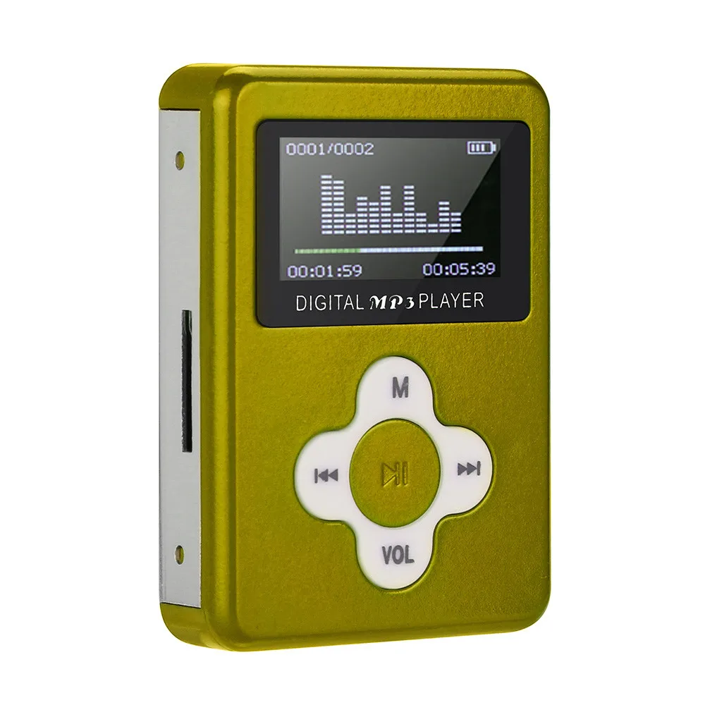 Абсолютно mp3-плеер Модный USB мини MP3-плеер ЖК-экран Поддержка 32 ГБ Micro SD TF карта 3,5 мм стерео разъем# pingyou