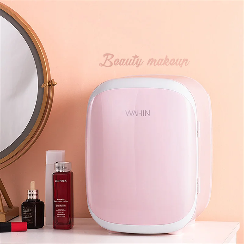 

8L Beauty Makeup Fridge Cosmetic Refrigerators Portable Mini Fridge for Bedroom Car Travel Freezer High Quality 220V 50W BX46