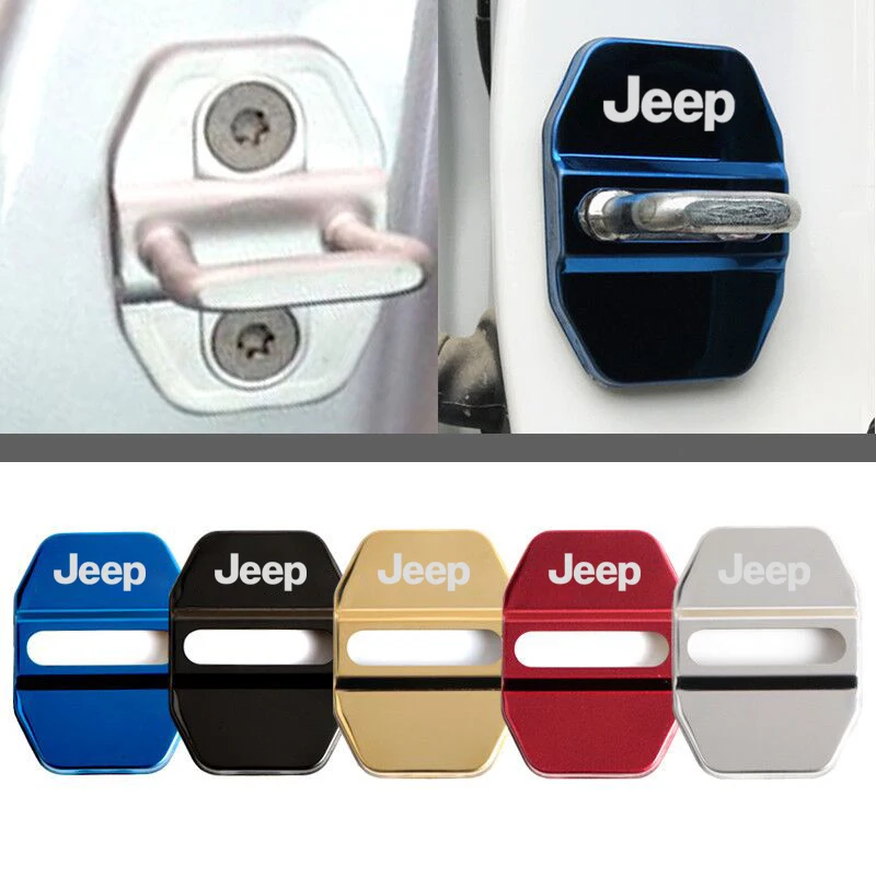 Car-Styling Car Door Lock Cover Auto Emblems For JEEP Grand Cherokee Commander Renegade Wrangler Compass Patriot Accessories | Автомобили