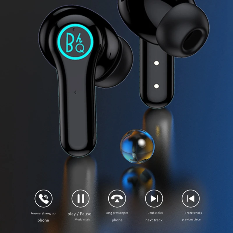 ANC PRO LED Display Wireless Bluetooth Earphones TWS Bluetooth 5 0 Press Control Sports Headphones