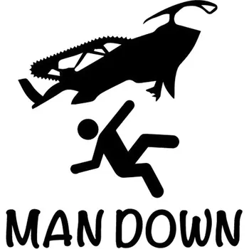 

Car Stickers Men's Down Funny Sled Stickers Piste Arctic Cat Snowmobile PVC Car Decoration Stickers Black/white,24cm*23cm