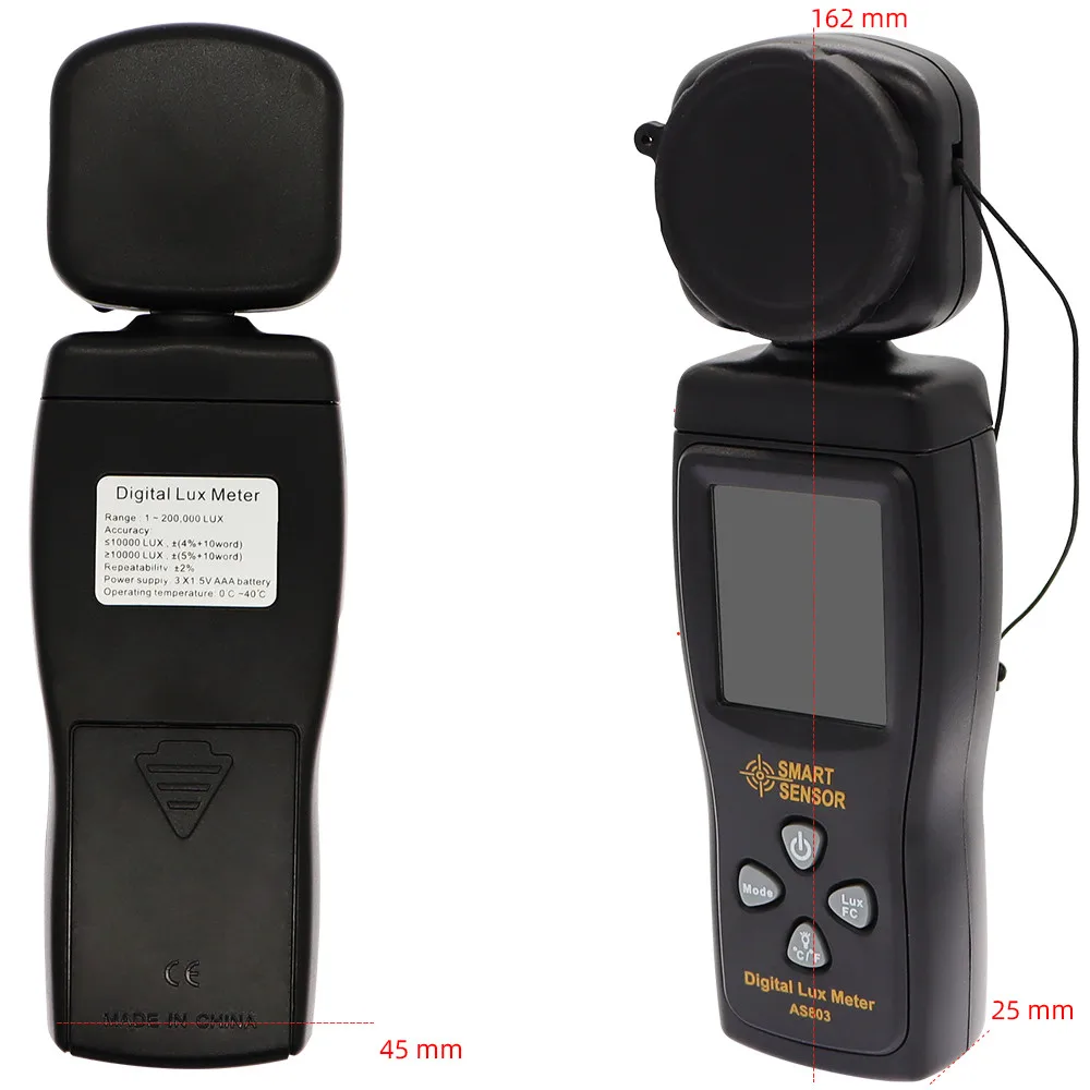 AS803 Luxmeter Digital Light Meter Lux Meter Photometer uv Meter UV Radiometer LCD Illuminometer Photometer Luminance Tester 3
