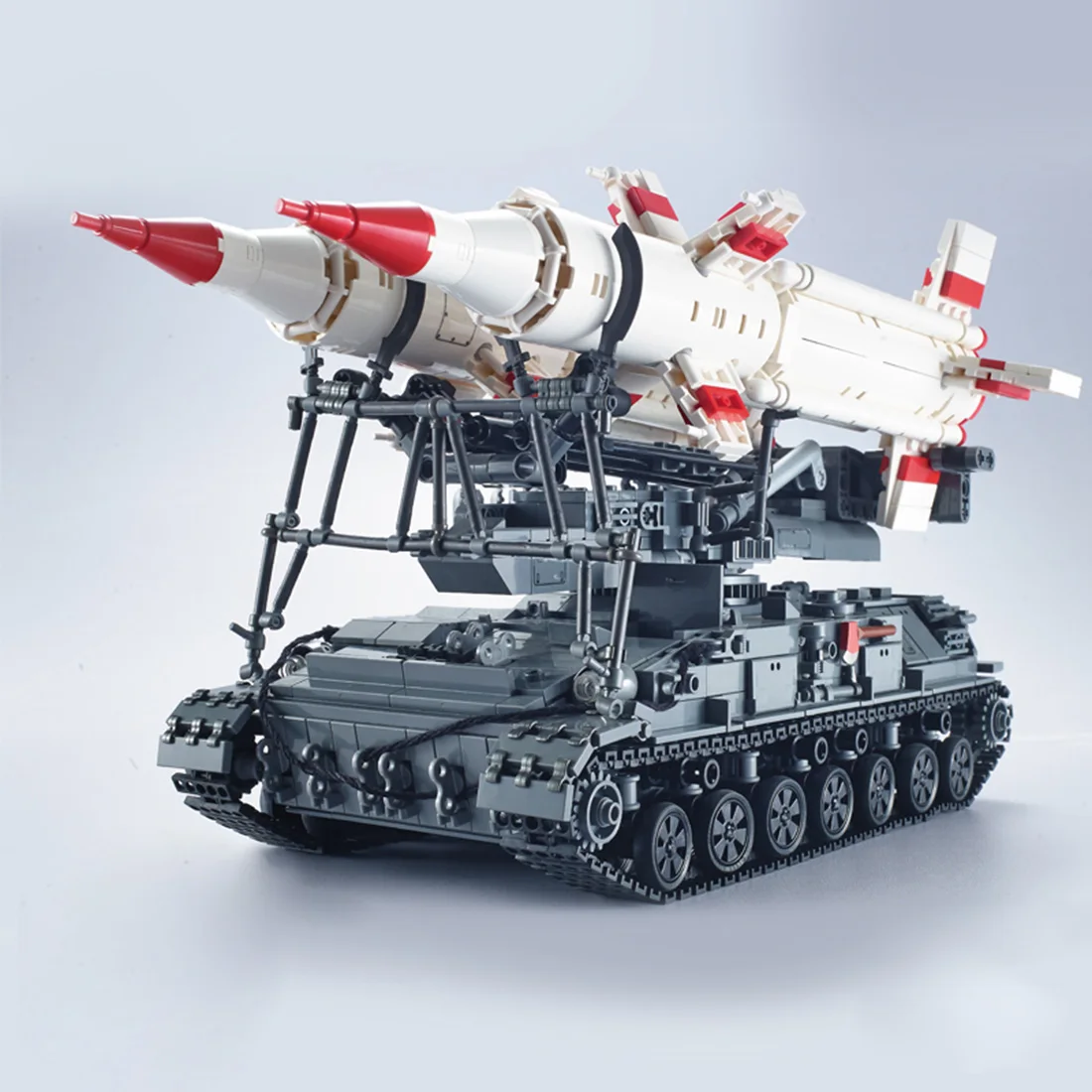 1469 шт DIY маленькие частицы Военная серия строительный блок модель головоломка сборная игрушка SA-4 ганеф танк с ракетами