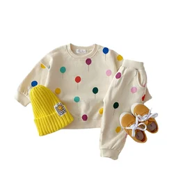 Ensembles de vêtements pour bébés, automne hiver, ensemble de vêtements pour bébés garçons, robe ballon, sweat + pantalon, tenue 2 pièces, vêtements pour enfants 