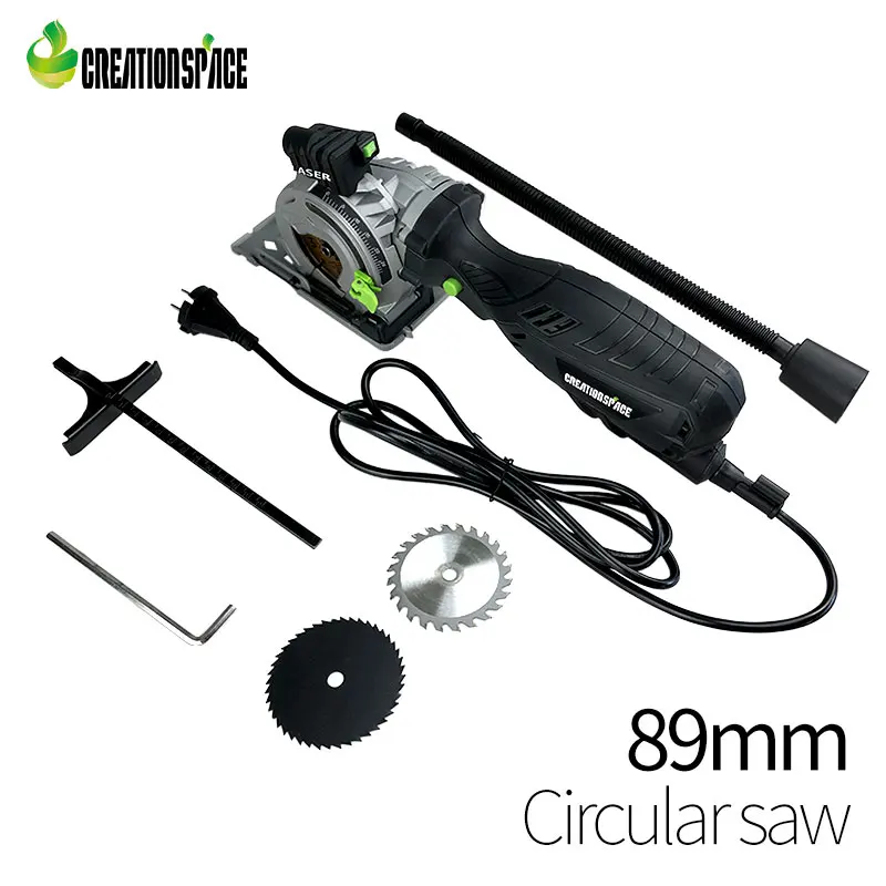 

free shipping for RU 89mm electric mini circular saw hand-held wired wooden saw furniture wooden door manufacturing tool 705w