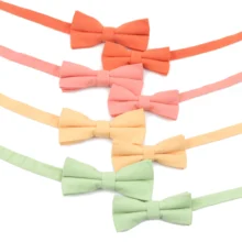 Novo algodão macarons cor sólida bowtie borboleta adulto criança jacquard cravats acessórios uso diário festa de casamento presente para o homem