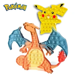 Pokemon Go Charmander juguetes antiestrés para niños y niñas, juguetes de Pikachu Popping, burbujas de empuje, Anime blando, regalos de navidad