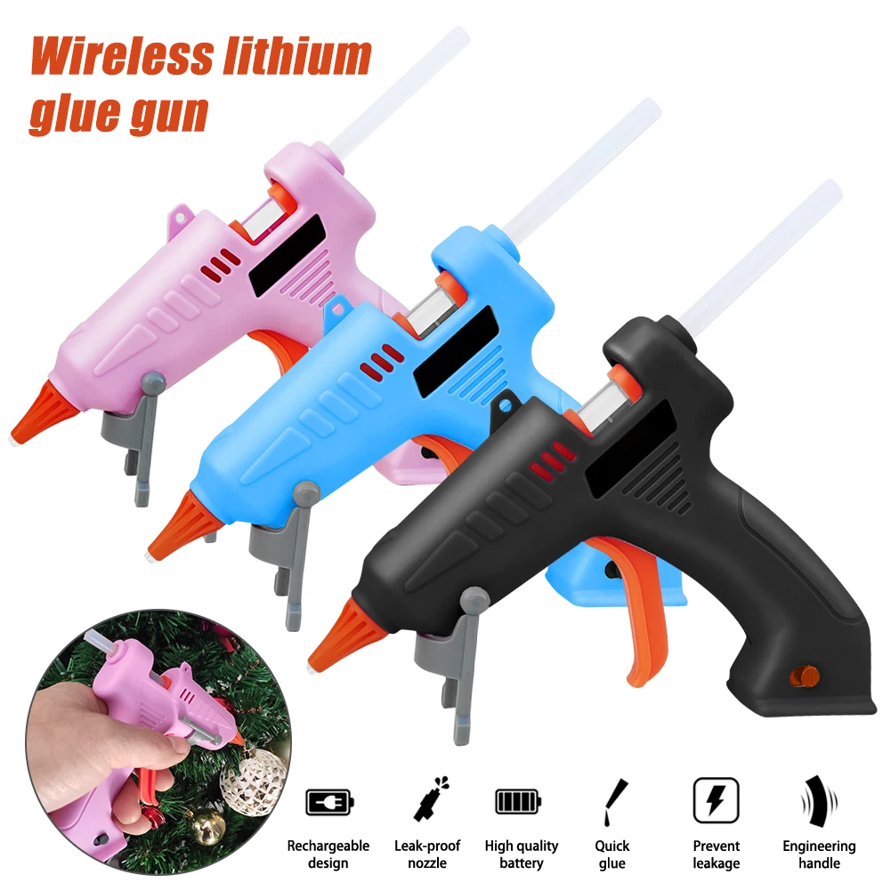 Descuento Pistola de Pegamento Caliente de 40W con carga USB inalámbrica para niños, 15s, herramientas de calor, aplicador de pegamento caliente, accesorios para manualidades de mejora del hogar 0LdJlbK83VY