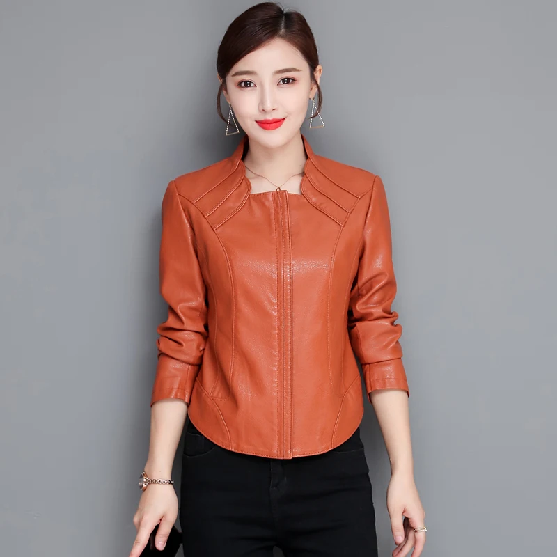 Новая мода плюс размер 3XL мотоциклетная кожаная куртка женское кожаное пальто осенние женские куртки кожаное пальто Женская куртка