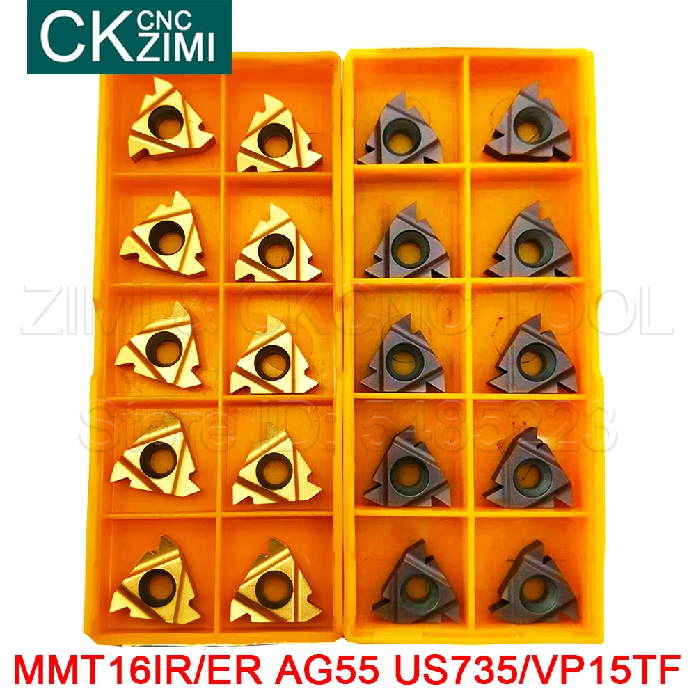 

MMT 16ER 16IR AG55 VP15TF US735 carbide inserts Thread Turning cutting tool Lathe Tools Milling cutter CNC tool Turning Tools