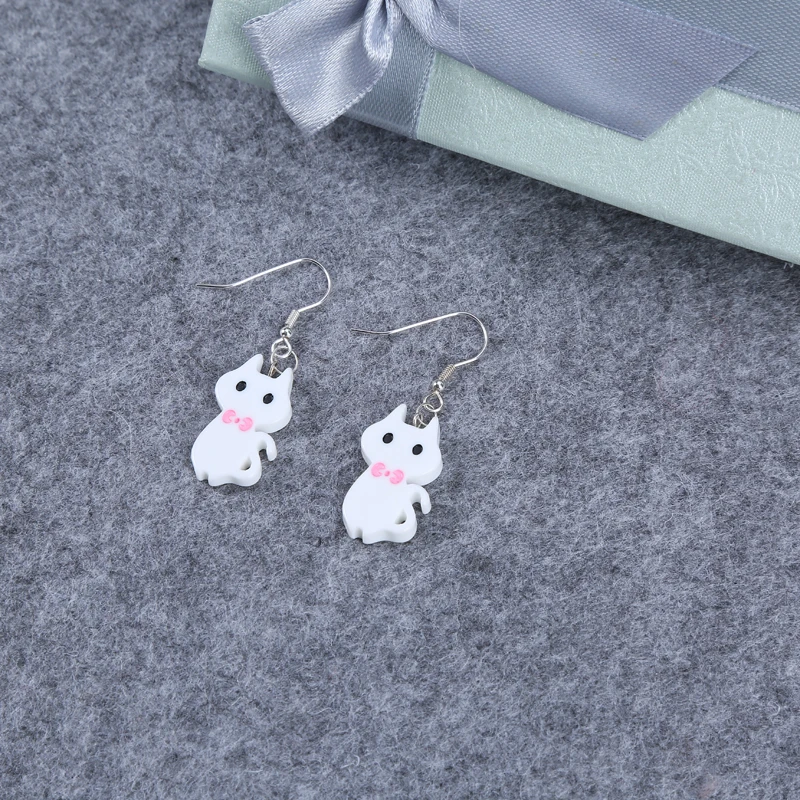 

1 пара модных ремесло смолы кошка, свисающие серьги для женщин, серьги Япония/в Корейском стиле, модное ювелирное изделие, опт