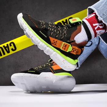 

2020 Thick Sole Men Running Shoe Breathable Harajuku Platform Sneaker Light Increasing Men Vintage Dad Chunky Walk Sneakers Men