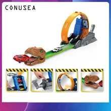 Dinozaur zabawki samochód utwór dla chłopca tor wyścigowy zestaw zabawek edukacyjne Bend elastyczny tor wyścigowy samochód DIY zabawki konstrukcyjne dla dzieci kid tanie i dobre opinie Z tworzywa sztucznego CN (pochodzenie) 5-7 lat Diecast Certyfikat P880-A 1 28
