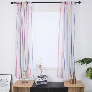 

Vertical Bar Digital Print Polyester Window Blinds Drapes Blackout Curtain Home Bedroom Decor Curtain