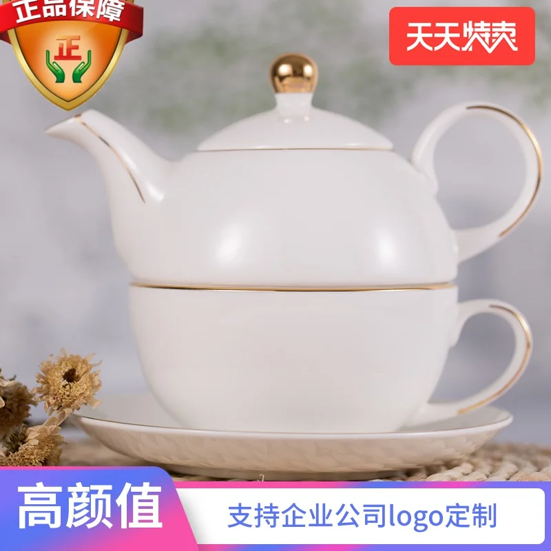 Tangshan костяной фарфор чайник, Европейский Стиль Цветочный чайный сервиз, керамический термостойкий послеобеденный чайник, чашка и блюдо