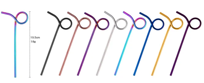 8pcs mix color-B 8 шт. дизайн красочные Crazy Loop 96 форма из нержавеющей стали соломинки многократного использования питьевой соломы с 3 Чистящая Щетка бар аксессуары - Цвет: 8pcs mix color-B