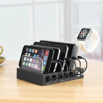

6-Port Usb Charging Station Multi-Function Folding Mobile Phone Tablet Desktop Multi-Port Usb Charger