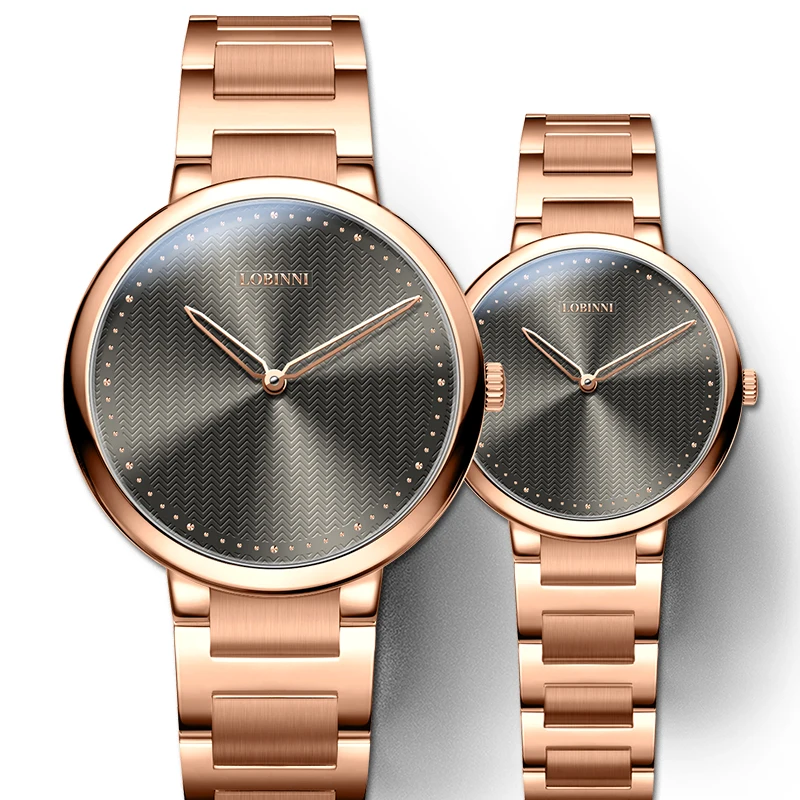 New Luxury Brand LOBINNI Switzerland Women\'s Watches 6 mm Ultra-thin Quartz Watch Women Sapphire Waterproof Couples Clock L3018