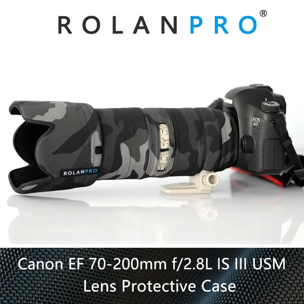 Линзы rolanpro камуфляжное пальто дождевик для Canon EF 70-200 мм F2.8 L IS III USM объектив защитный чехол для Canon SLR объектив камеры