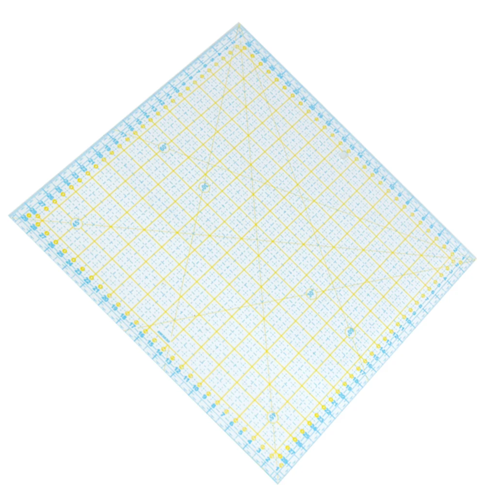 Tanie 30*30CM 1 sztuk # M3030 quliting linijki (metryczne i imperialne) patchworkowa linijka wysokiej jakości materiał akrylowy przezroczysty linijka skala