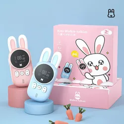 Walkie talkie pour enfants, 2 pièces, Mini jouets, émetteur récepteur portable, portée de 3KM, Radio, lanière, Interphone, cadeau de noël pour bébé 