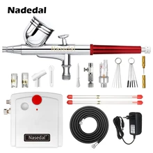 Nasedal NT-29 Аэрограф компрессор 0,3 мм двойного действия распылитель воздуха набор кистей для ногтей аэрограф для модели торта автомобиля краски макияж