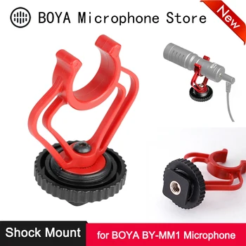 

BOYA Shock Mount Stand on Camera Shoe 1/4 Screw Shockmount for BOYA BY-MM1 Shotgun Mic Smartphone DSLR PC Microphone Accessories