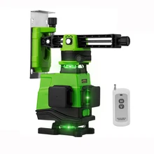 4D 16 Lines Lithium battery laser level 360 Vertical And Horizontal Self-leveling Cross Line with remote control/2 in 1bracket