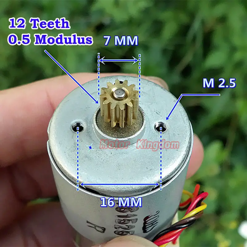 Micro RS-385 DC Motor With Speed Encoder Disk 12V 24V 10800RPM
