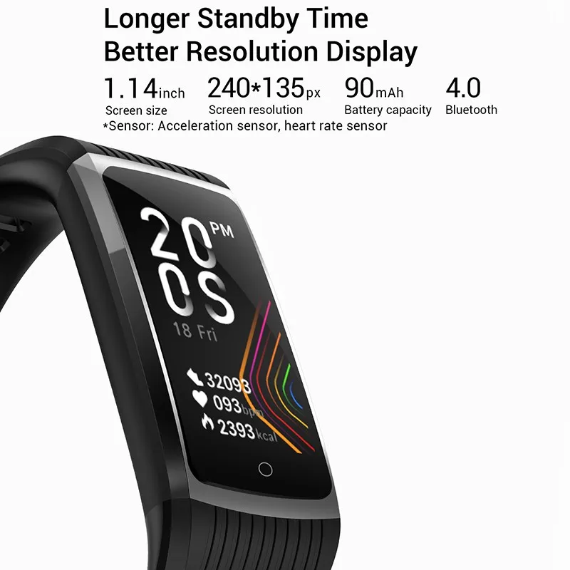  New Waterproof Sports Fitness Smart Band Pedometer Heart Rate Blood Pressure Test Bracelet Bluetoot - 4000395320151