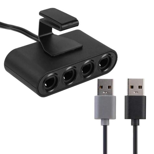 Adaptateur Filaire 4 Manettes GameCube pour Wii U, Switch ou PC