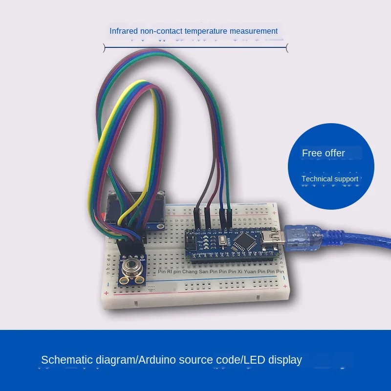 

MLX90614 infrared non-contact temperature measurement sensor IR high-precision temperature acquisition module development kit