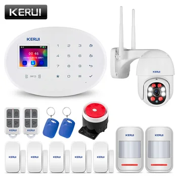 

KERUI W20 WIFI GSM Alarm System Wireless Home Security APP Remote Language Switch Control 2.4 Inch Touch Screen Alarm System Kit