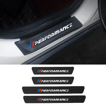 

4pcs Carbon fiber Car Door Threshold Plate Protector Sticker For BMW 1 3 5 7 Series X1 F84 X3 F25 X5 F15 X6 F16 F30 F10 F07 E90